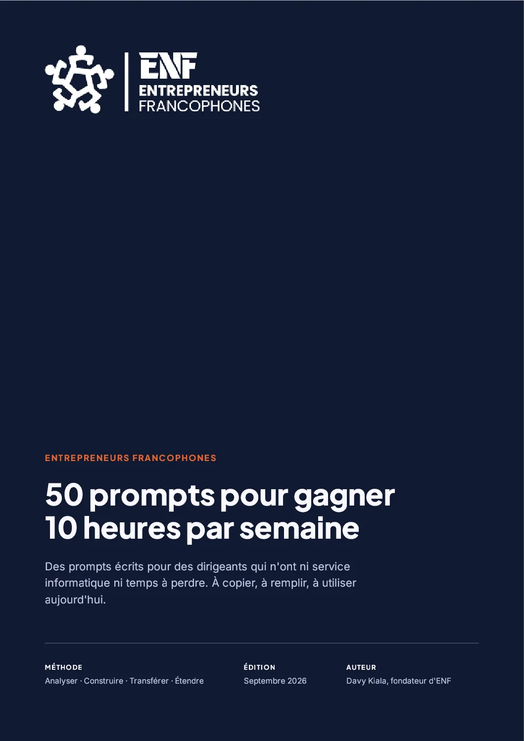 Couverture du document « 50 prompts pour gagner 10 heures par semaine »